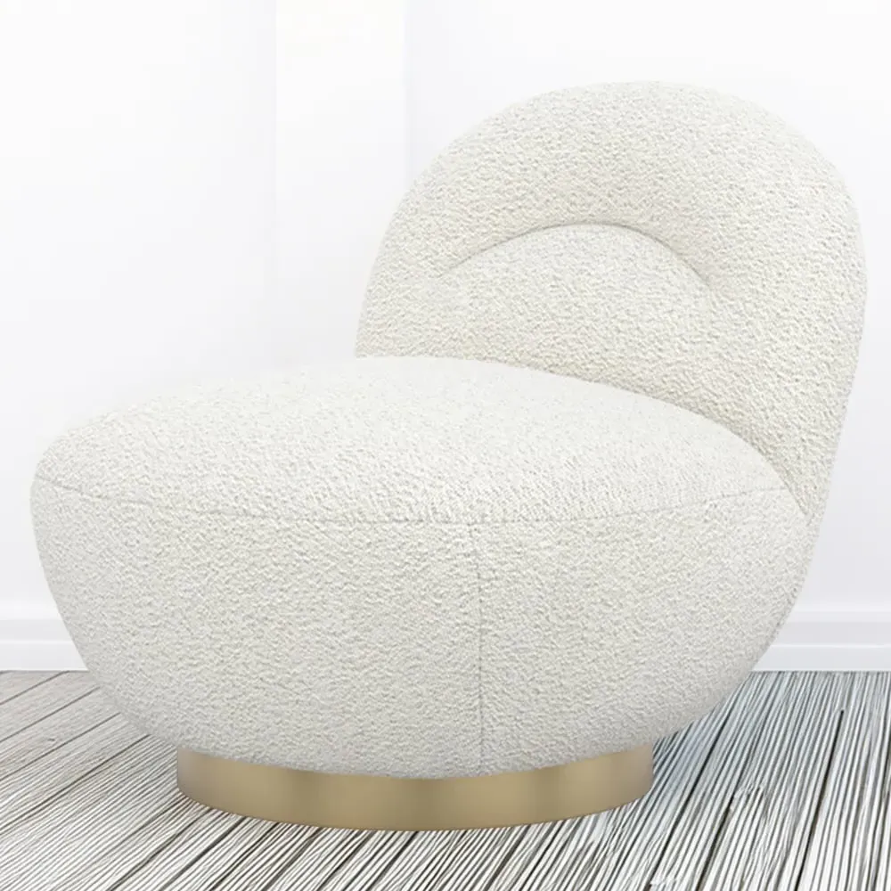 Langham Swivel Chair - Cream, Boucle image
