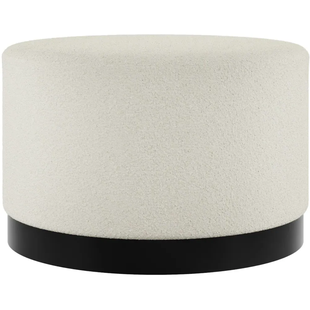 Lara Large Pouffe - Ivory, Boucle