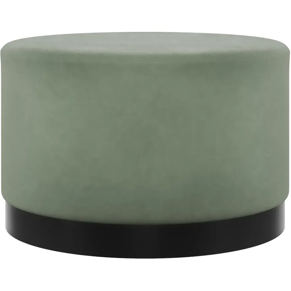 Lara Large Pouffe - Sage, Velvet