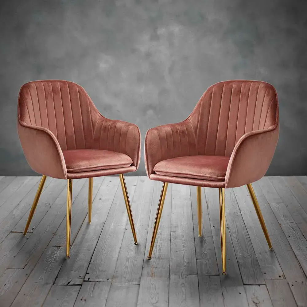 Lara Set of 2 Dining Chair - Pink