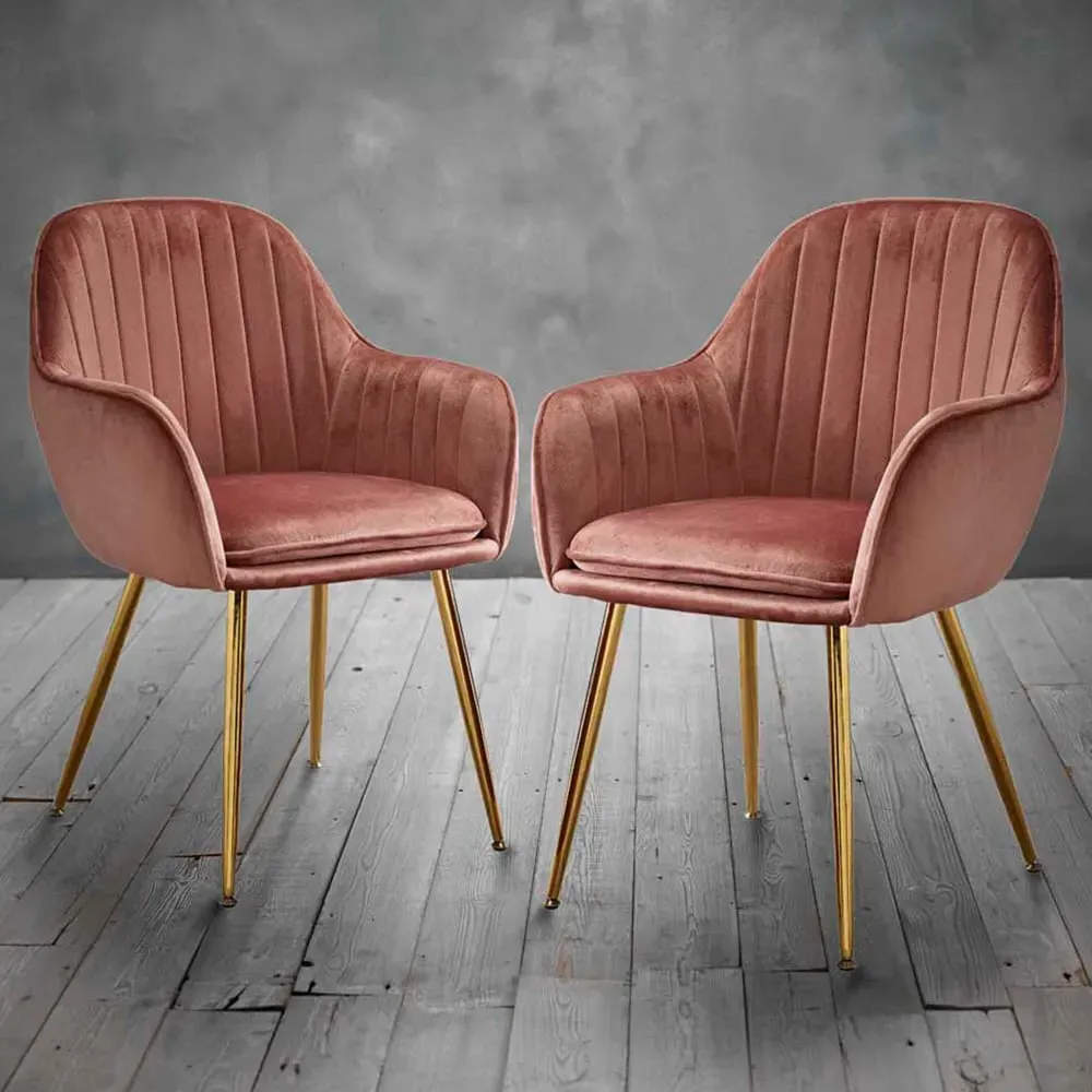 Lara Set of 2 Dining Chair - Pink