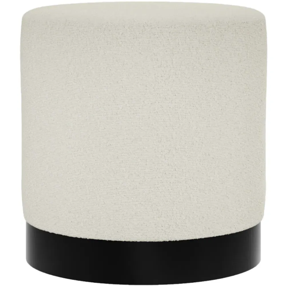 Lara Small Pouffe - Ivory, Boucle