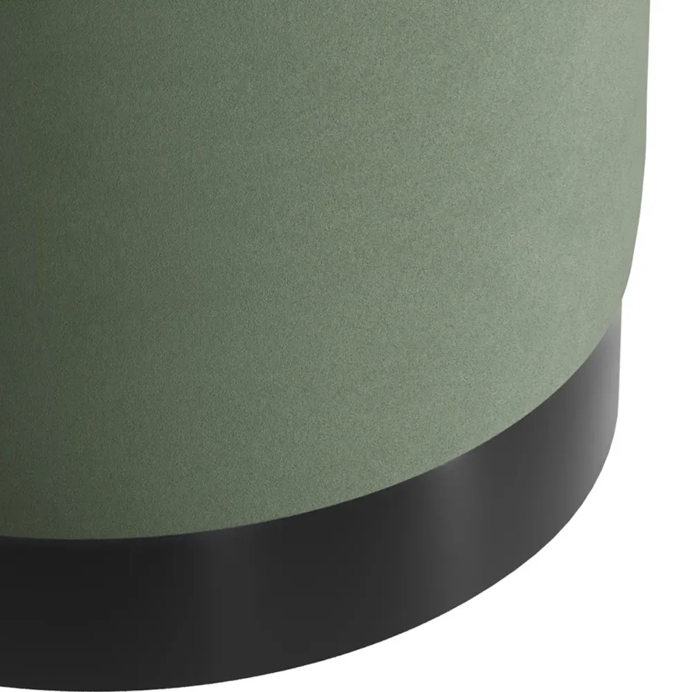 Lara Small Pouffe - Sage, Velvet