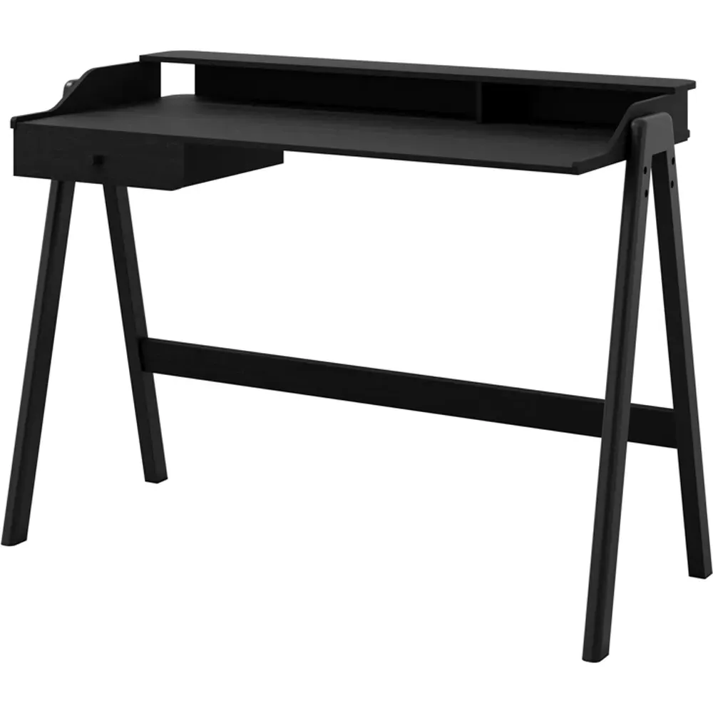 Lark Single Drawer Desk - Black