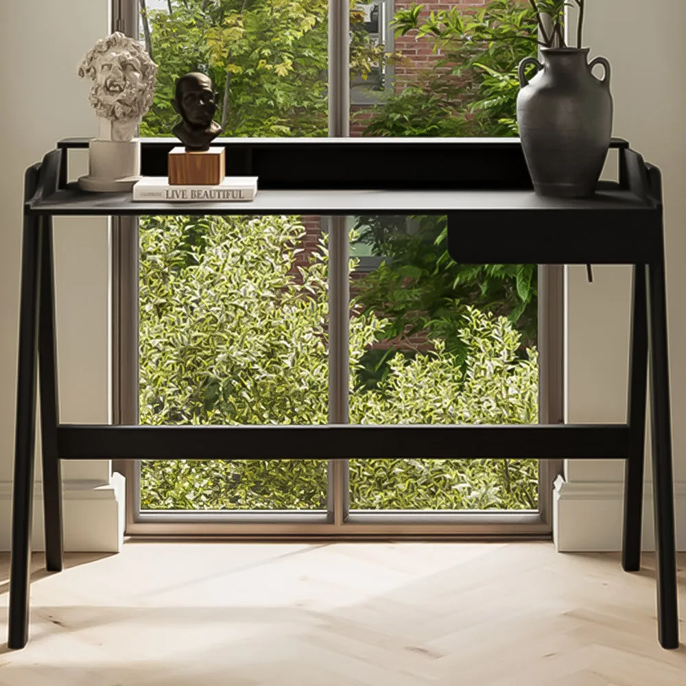 Lark Single Drawer Desk - Black image