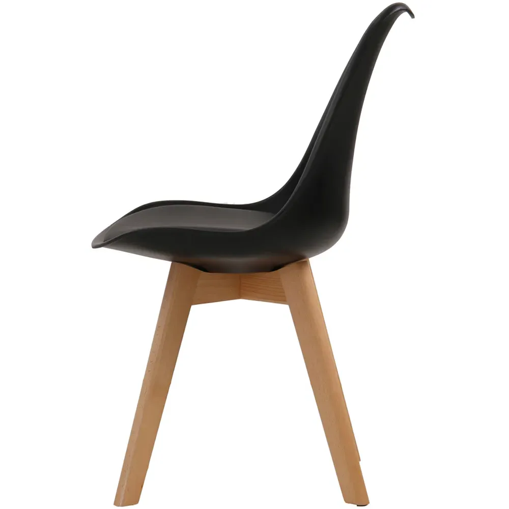 Louvre Set of 2 Dining Chairs - Black, Beech