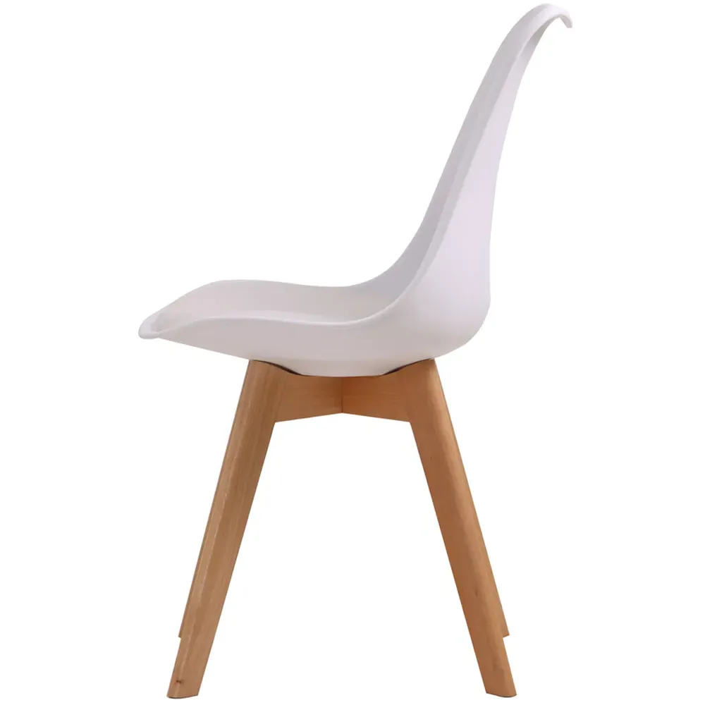 Louvre Set of 2 Dining Chairs - White, Beech