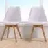Louvre Set of 2 Dining Chairs - White, Beech