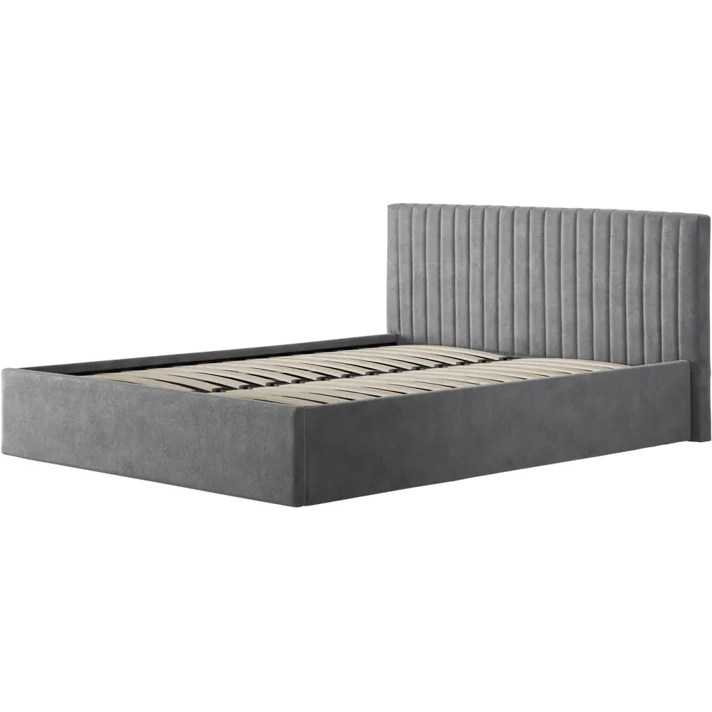 LPD Furniture Berlin Double Bed Frame with Storage - Silver