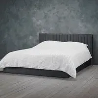 LPD Furniture Berlin King Size Bed Frame with Storage - Silver