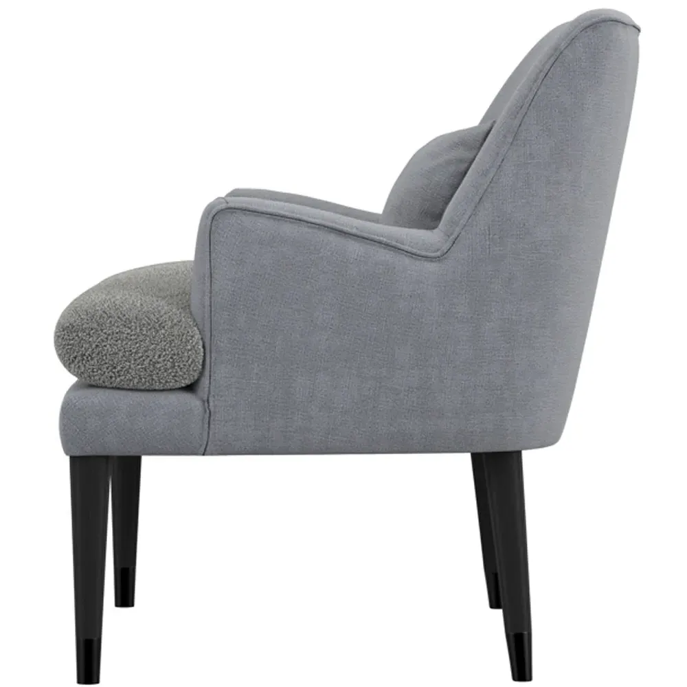 Montana Accent Chair - Grey, Linen Blend