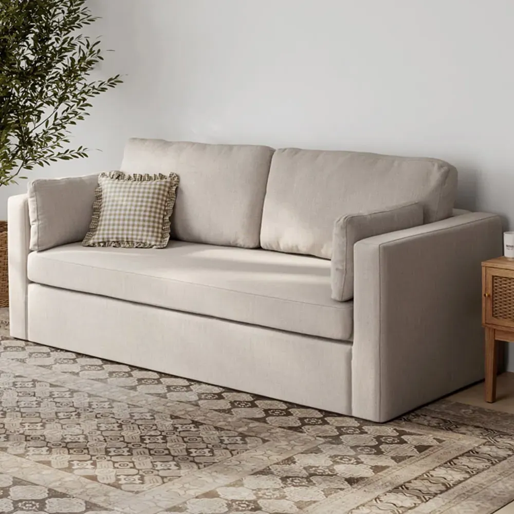 Newport 3-Seater Sofa - Grey, Linen-Blend image