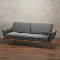 Nico 3-Seater Sofa Bed - Grey, Velvet