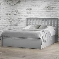 Oxford King Size Ottoman Bed Frame - Grey