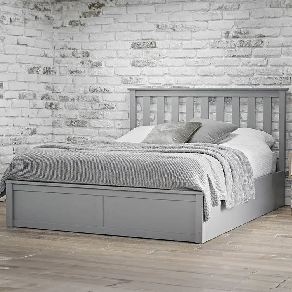 Oxford King Size Ottoman Bed Frame - Grey