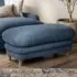 Plumpton Weave Footstool - Blue, Chenille