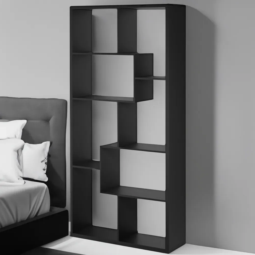Quebec 8 Shelf Shelving Unit - Black image