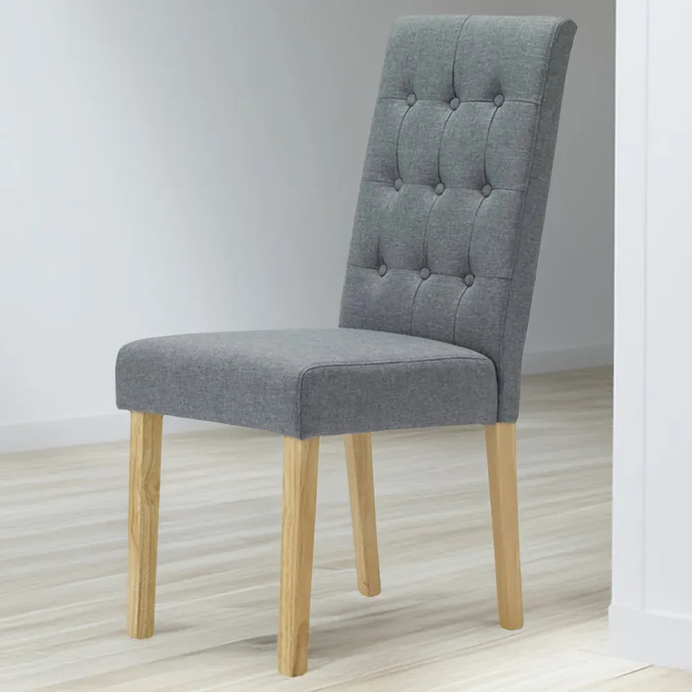 Roma Set of 2 Dining Chair - Grey image