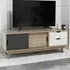 Scandi 2 Door 2 Drawer TV Unit - Grey, Oak