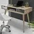 Scandi 2 Drawer Desk with Storage - Oak