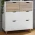Stockholm 4 Drawer Chest of Drawers - White, Oak