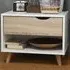 Stockholm Single Drawer Bedside Cabinet - White, Oak