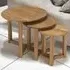 Stow Solid Oak Nest of Tables Set of 3 - Brown