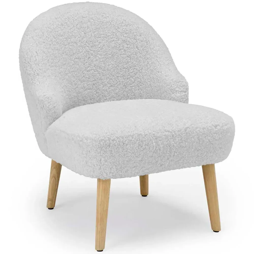 Ted Accent Chair - Grey, Boucle