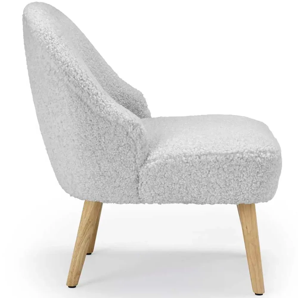 Ted Accent Chair - Grey, Boucle