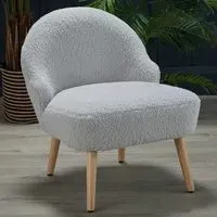 Ted Accent Chair - Grey, Boucle