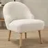 Ted Accent Chair - White, Boucle