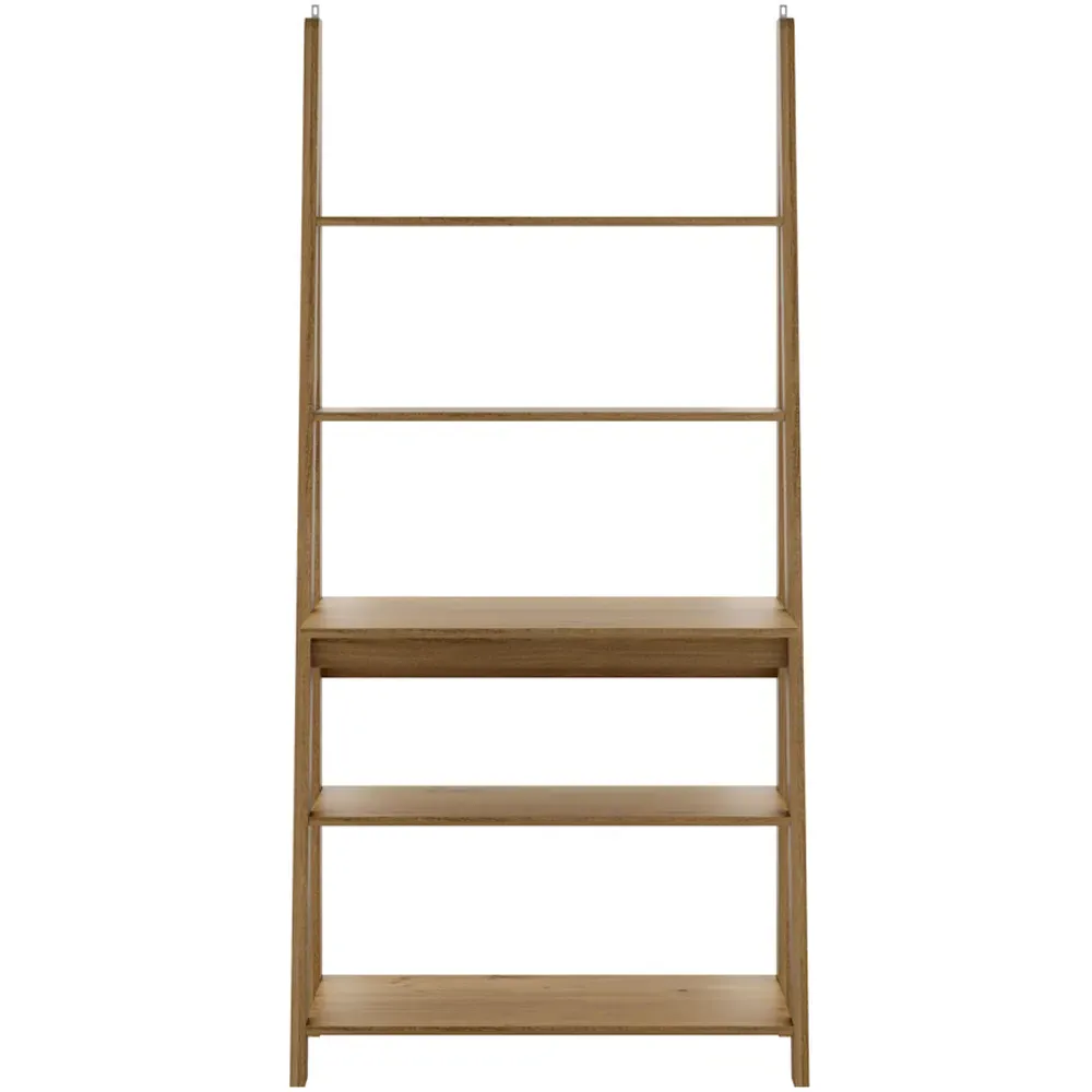 Tiva 5 Shelf Ladder Desk - Oak