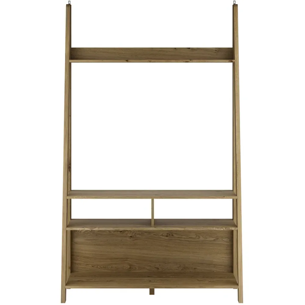 Tiva 5 Shelf Ladder TV Unit - Brown, Oak