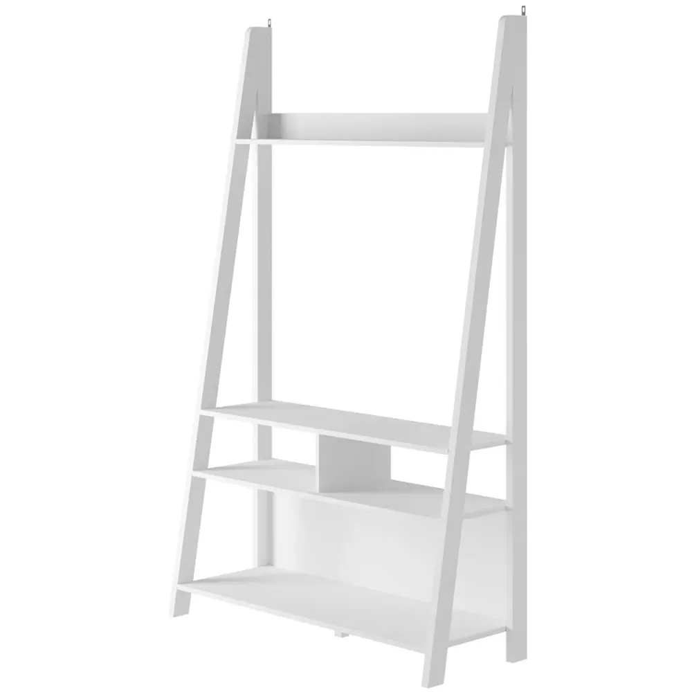 Tiva 5 Shelf Ladder TV Unit - White