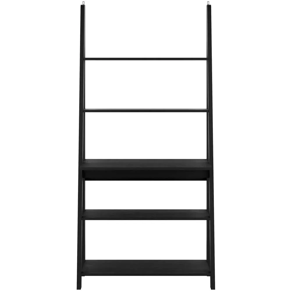 Tiva 5 Tier Ladder Desk with Storage - Black
