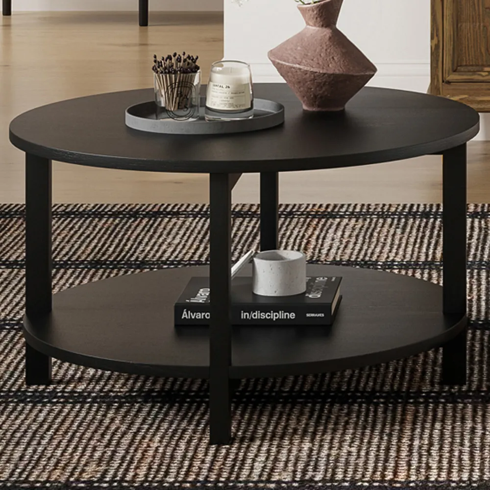 Westbrook Single Shelf Coffee Table - Black image