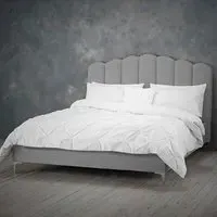 Willow King Size Bed Frame - Silver, Velvet