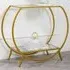 Zenor Single Shelf Console Table - Gold, Glass
