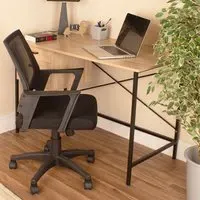 Loft 2 Drawer Home Office Desk - Brown, Oak Effect