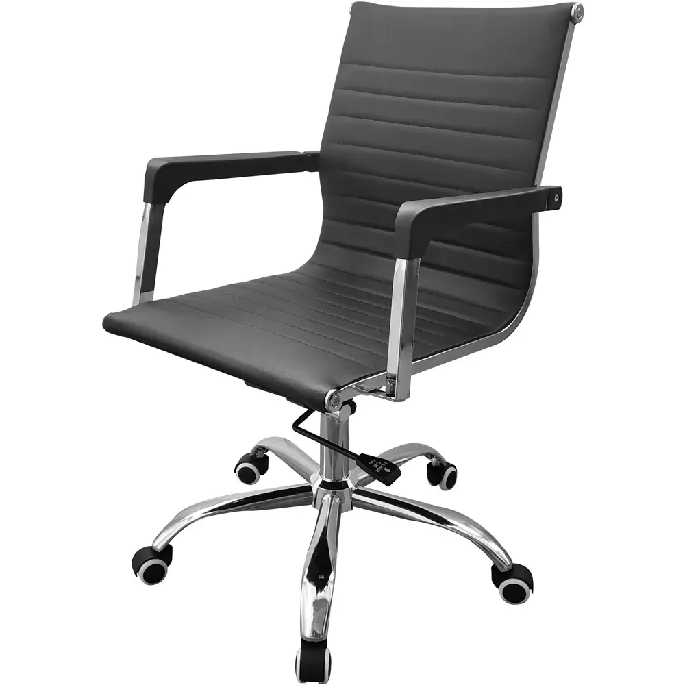 Loft Contour Office Chair - Black, Faux Leather