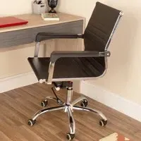 Loft Contour Office Chair - Black, Faux Leather