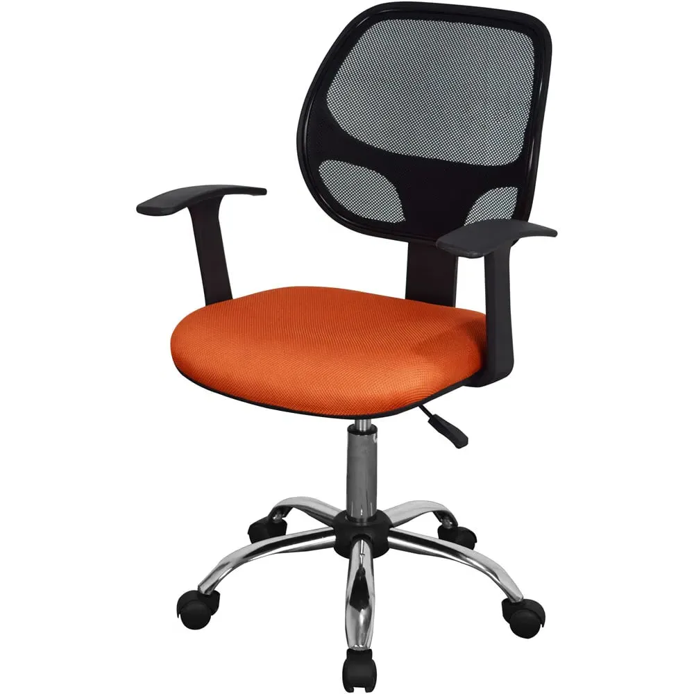 Loft Mesh Swivel Office Chair - Orange, Chrome