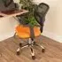 Loft Mesh Swivel Office Chair - Orange, Chrome