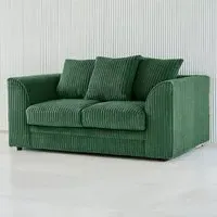 2-Seater Scatter Back Sofa - Green, Jumbo Cord