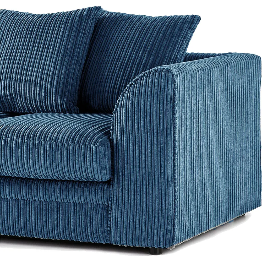 2-Seater Scatter Back Sofa - Marine Blue, Jumbo Cord