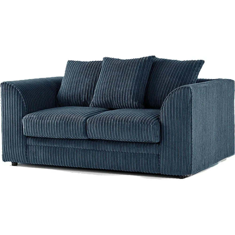 2-Seater Scatter Back Sofa - Navy Blue, Jumbo Cord