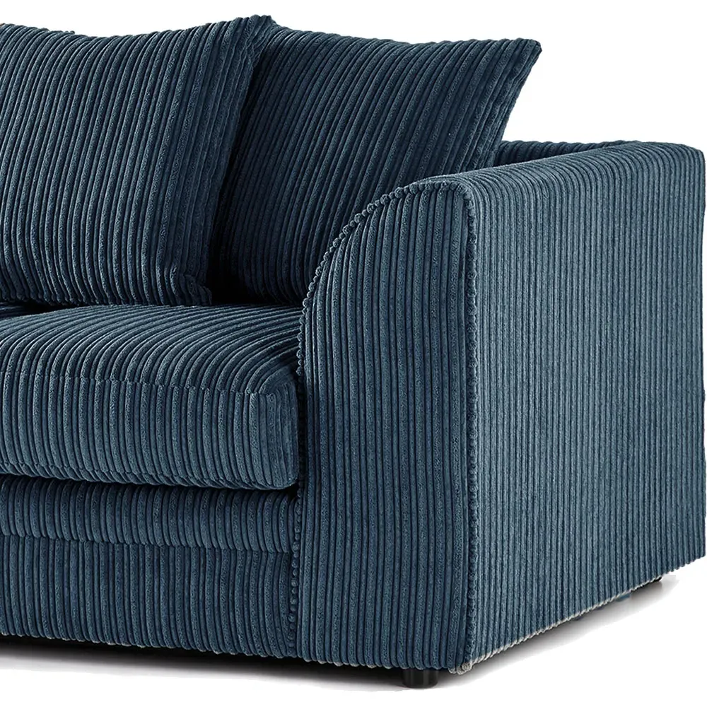2-Seater Scatter Back Sofa - Navy Blue, Jumbo Cord