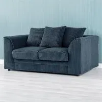 2-Seater Scatter Back Sofa - Navy Blue, Jumbo Cord