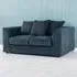 2-Seater Scatter Back Sofa - Navy Blue, Jumbo Cord