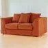 2-Seater Scatter Back Sofa - Orange, Jumbo Cord